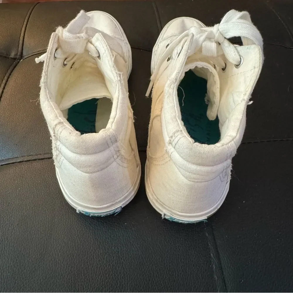 Blowfish Malibu White Canvas High-Top Sneakers Women’s Size 10